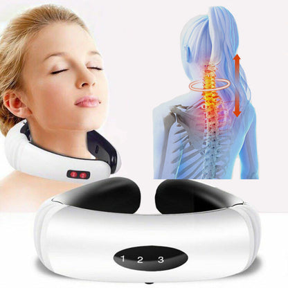 Electric Pulse Neck and Back Massager with Heat by HitMyNeed