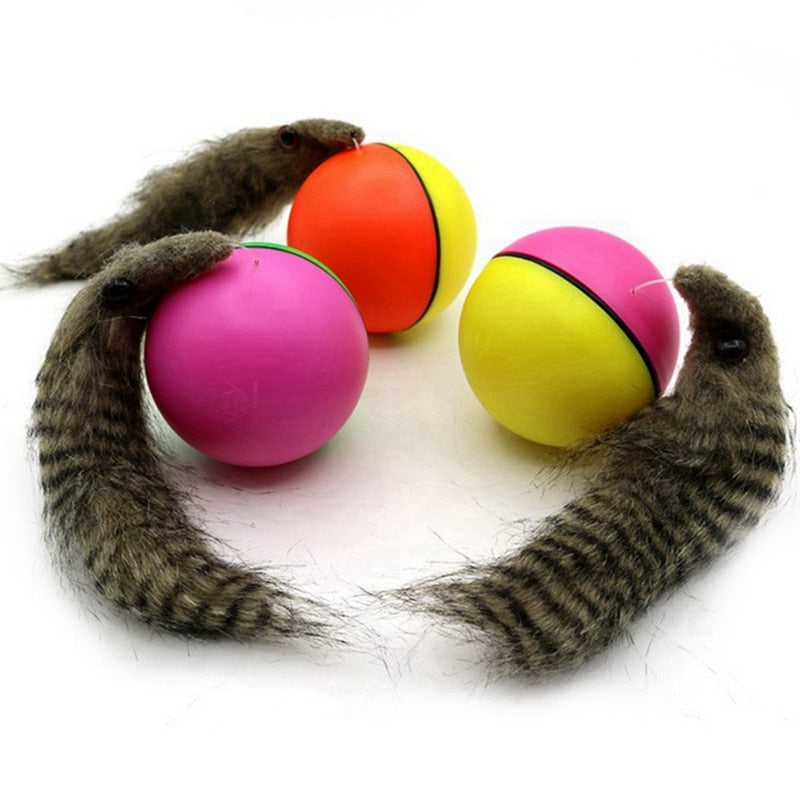 Electric Rolling Weasel Ball Toy for Pets by HitMyNeed