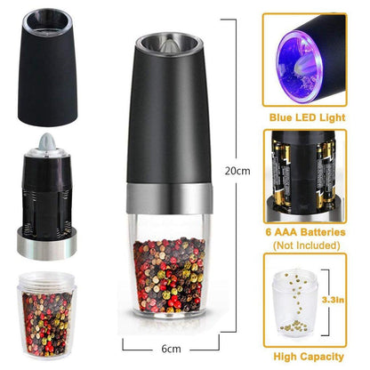Electric Salt and Pepper Grinder, Adjustable Mill by HitMyNeed