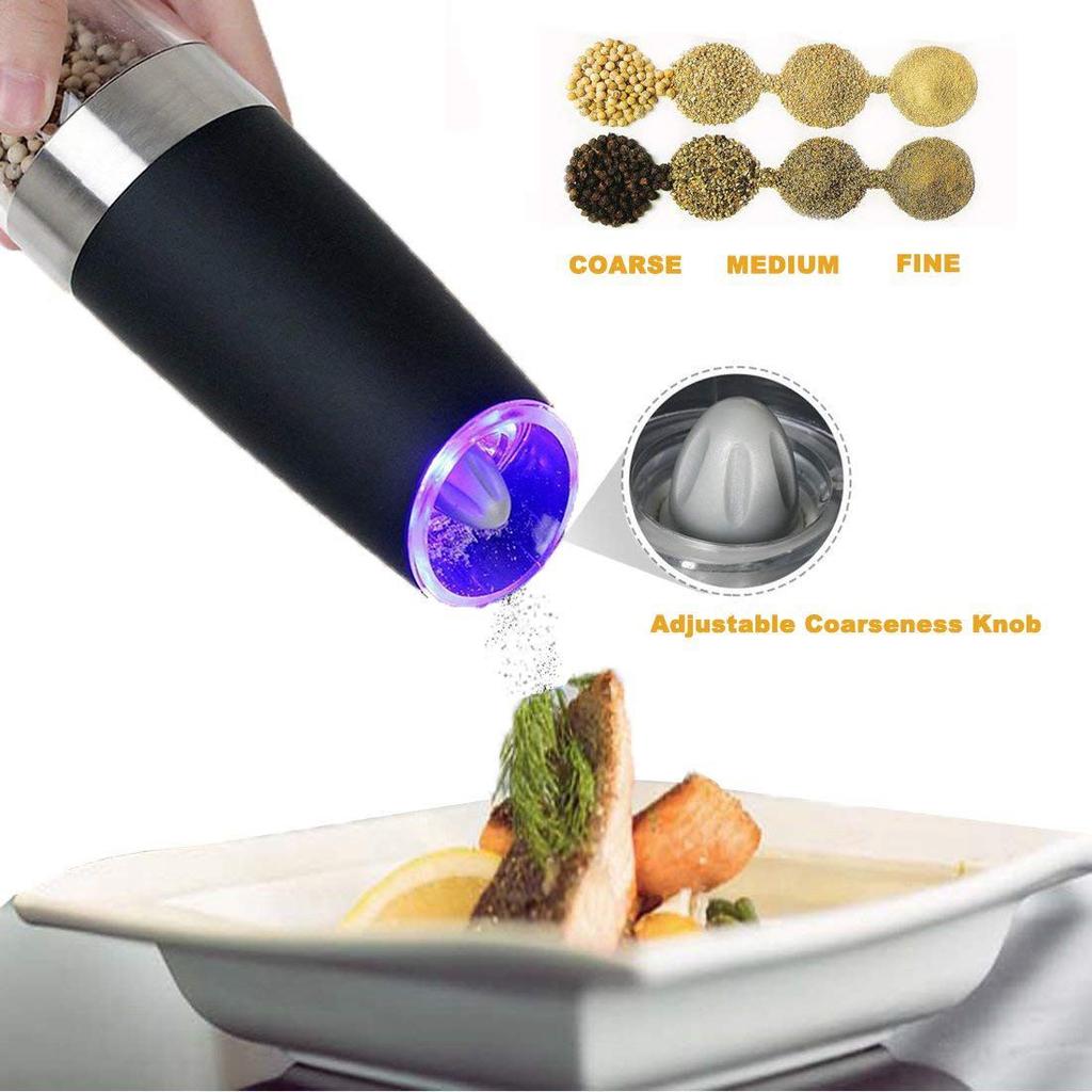 Electric Salt and Pepper Grinder, Adjustable Mill by HitMyNeed
