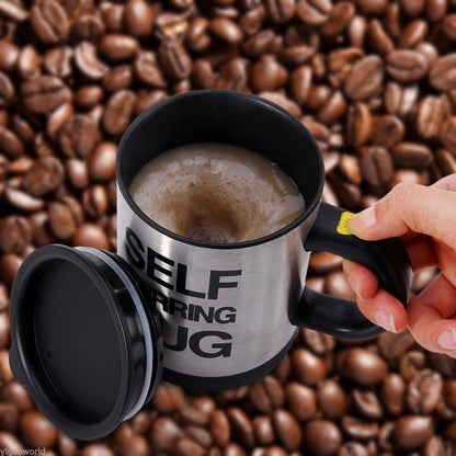 Electric Self-Stirring Coffee Mug with Lid by HitMyNeed