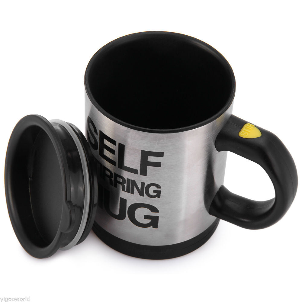 Electric Self-Stirring Coffee Mug with Lid by HitMyNeed