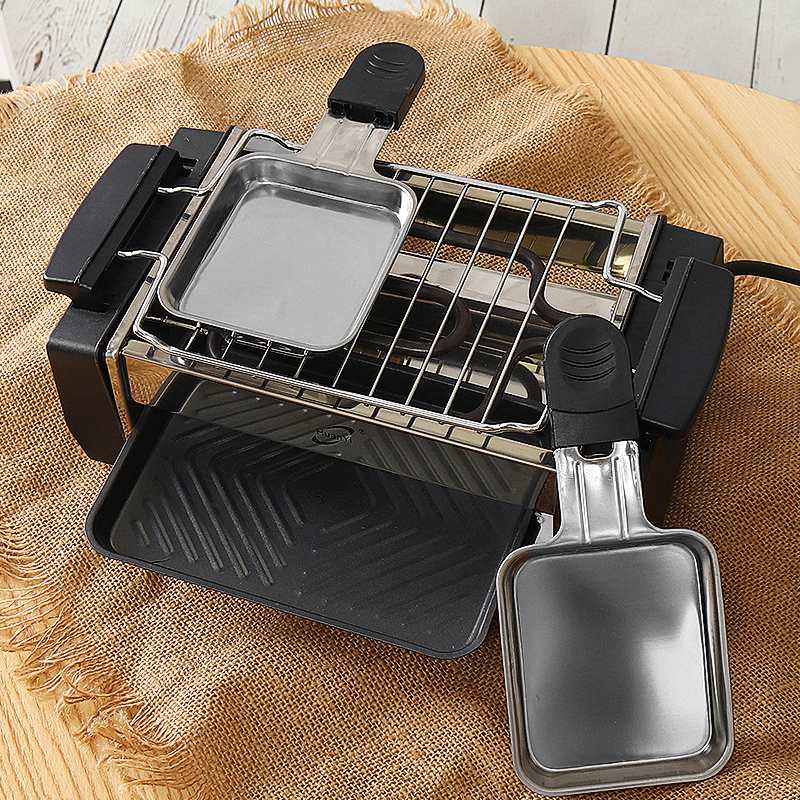 Electric Smokeless Grill with Dual Pans, 1000W by HitMyNeed