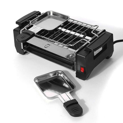 Electric Smokeless Grill with Dual Pans, 1000W by HitMyNeed