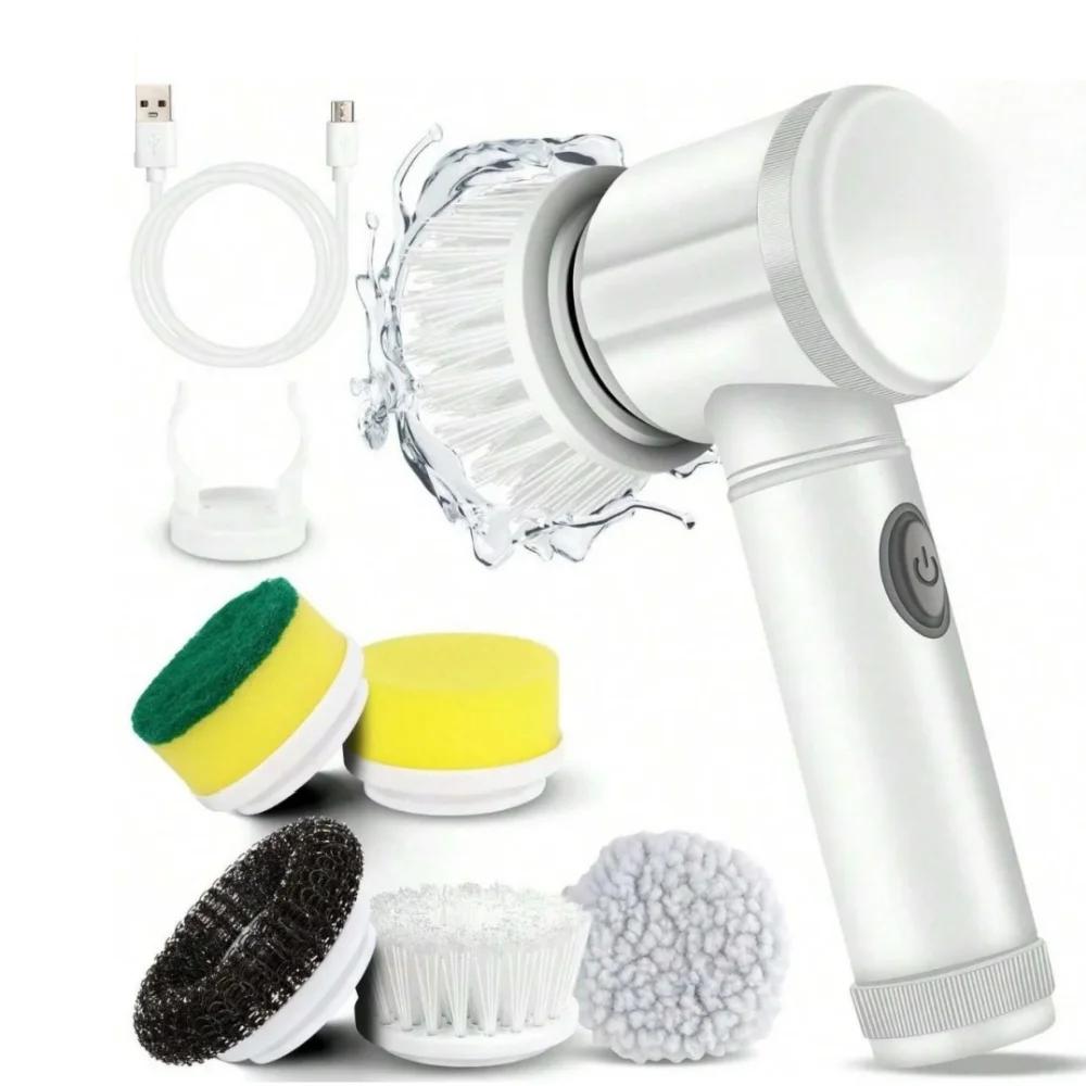 Electric Spin Scrubber with 5 Brush Heads by HitMyNeed