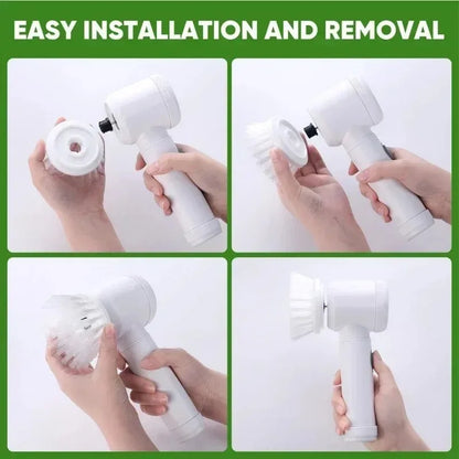 Electric Spin Scrubber with 5 Brush Heads by HitMyNeed