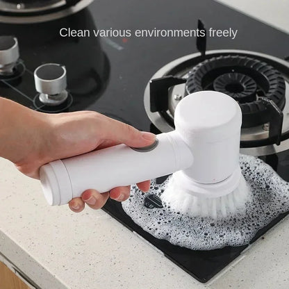 Electric Spin Scrubber with 5 Brush Heads by HitMyNeed