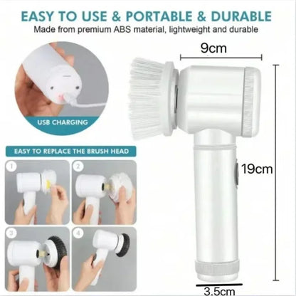 Electric Spin Scrubber with 5 Brush Heads by HitMyNeed