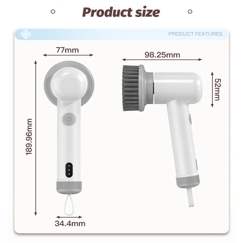 Electric Spin Scrubber with Rechargeable Battery by HitMyNeed