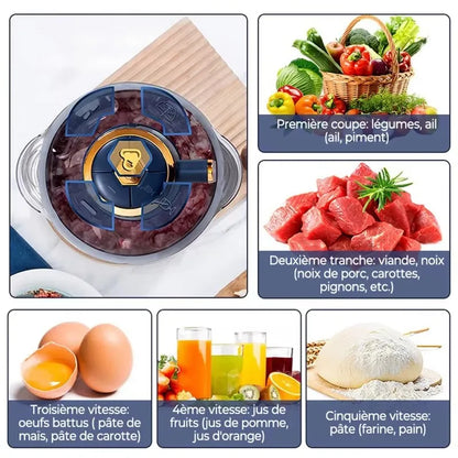 Electric Stainless Steel Meat Grinder & Food Processor by HitMyNeed