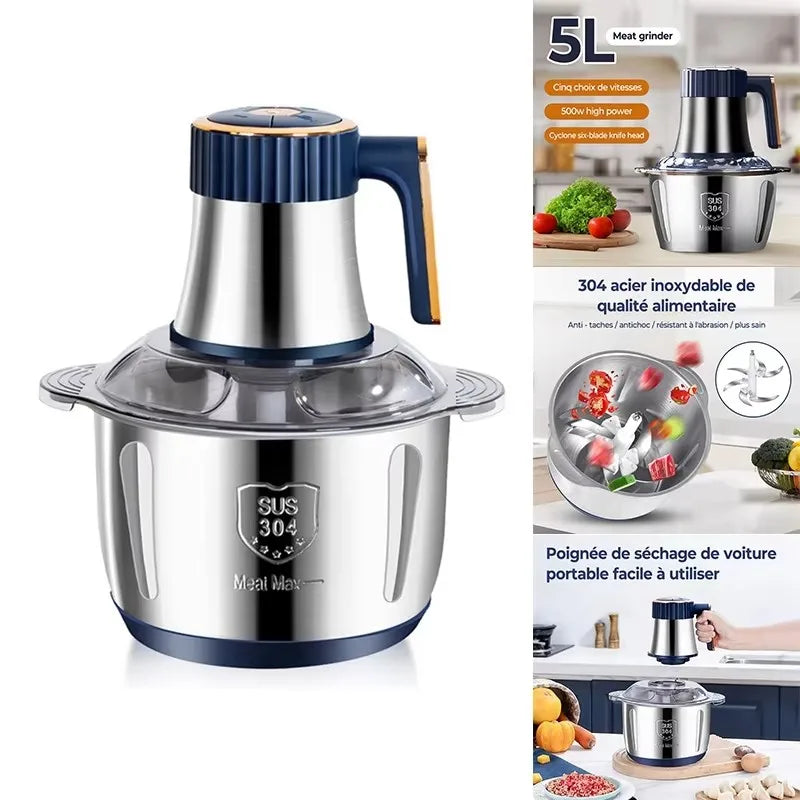 Electric Stainless Steel Meat Grinder & Food Processor by HitMyNeed