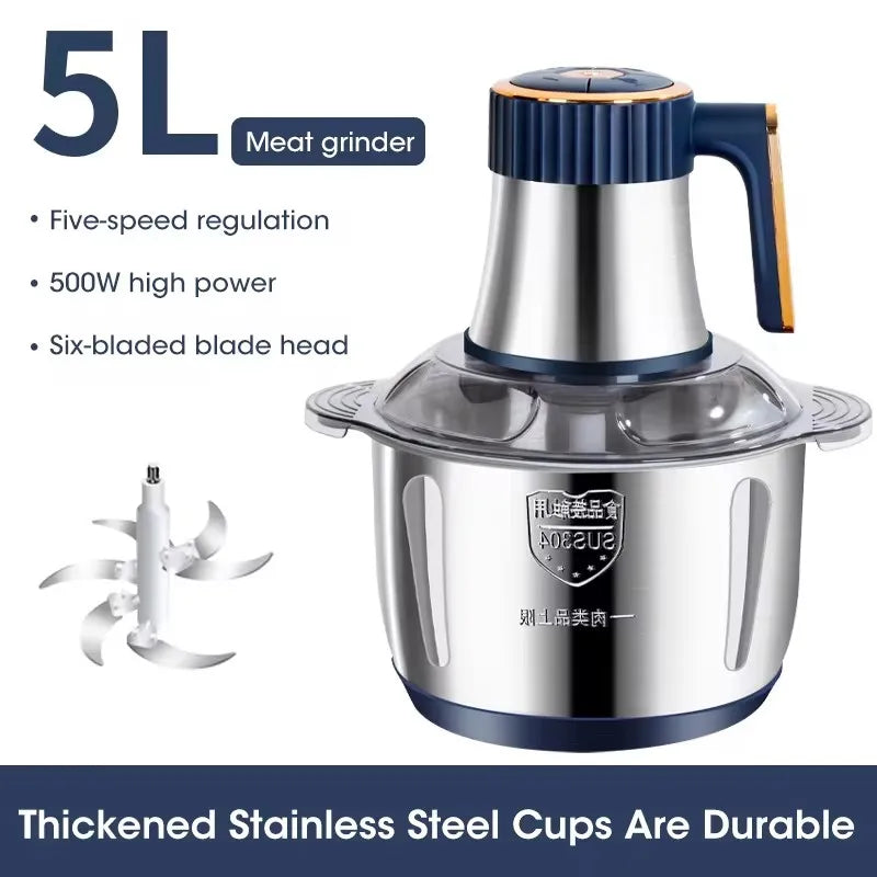 Electric Stainless Steel Meat Grinder & Food Processor by HitMyNeed