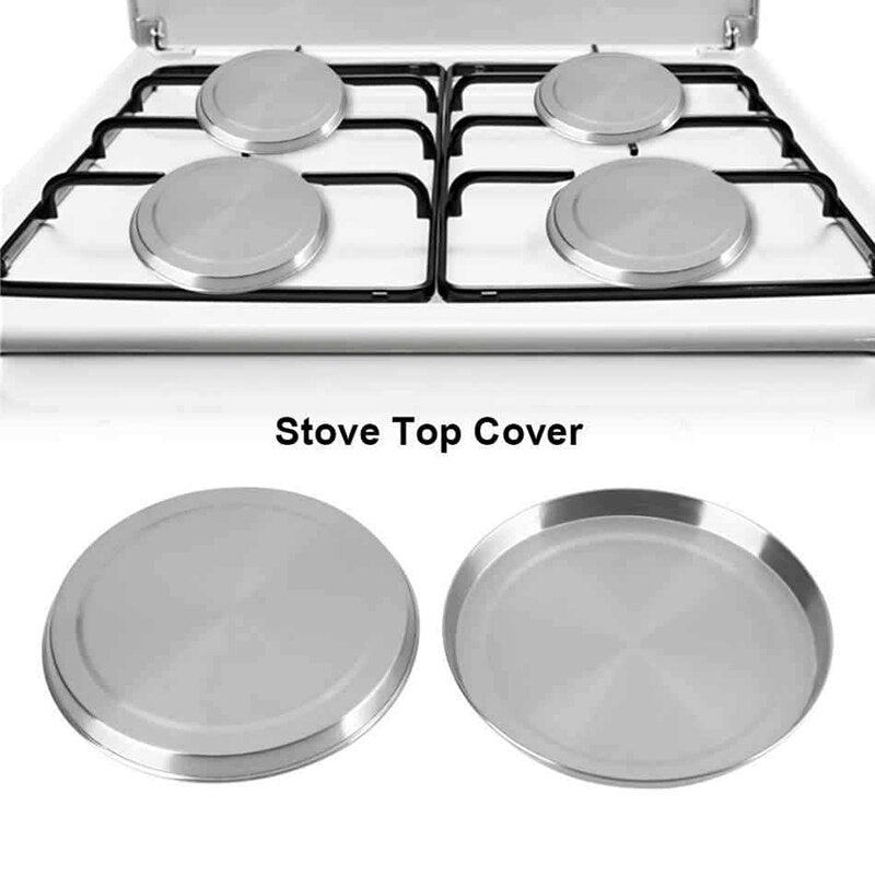 Electric Stove Burner Covers Set of 4, Stainless Steel by HitMyNeed