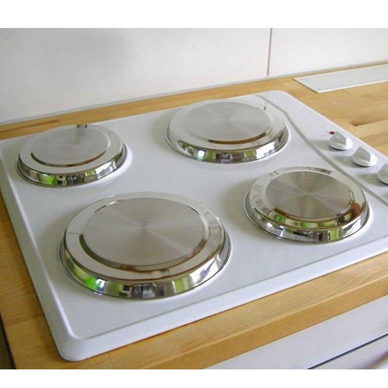 Electric Stove Burner Covers Set of 4, Stainless Steel by HitMyNeed