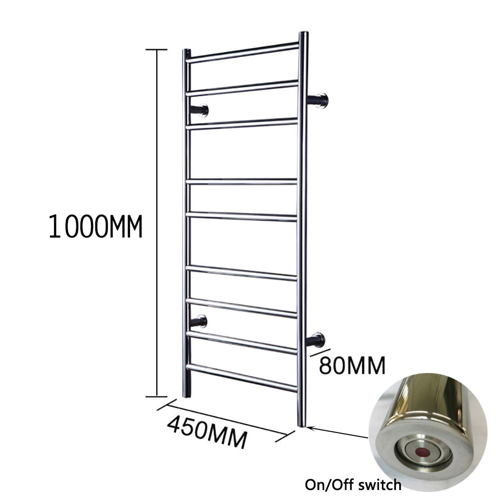 Electric Towel Warmer Rack Dryer, 9-Bar Stainless Steel by HitMyNeed
