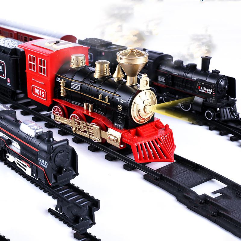 Electric Train Set with Track Layout for Kids by HitMyNeed