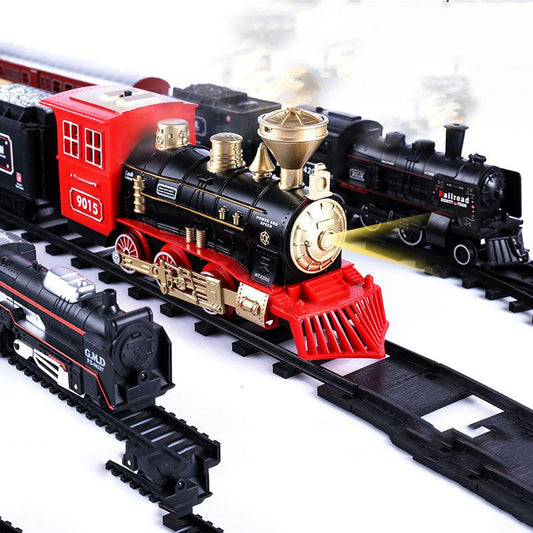 Electric Train Set with Track Layout for Kids by HitMyNeed