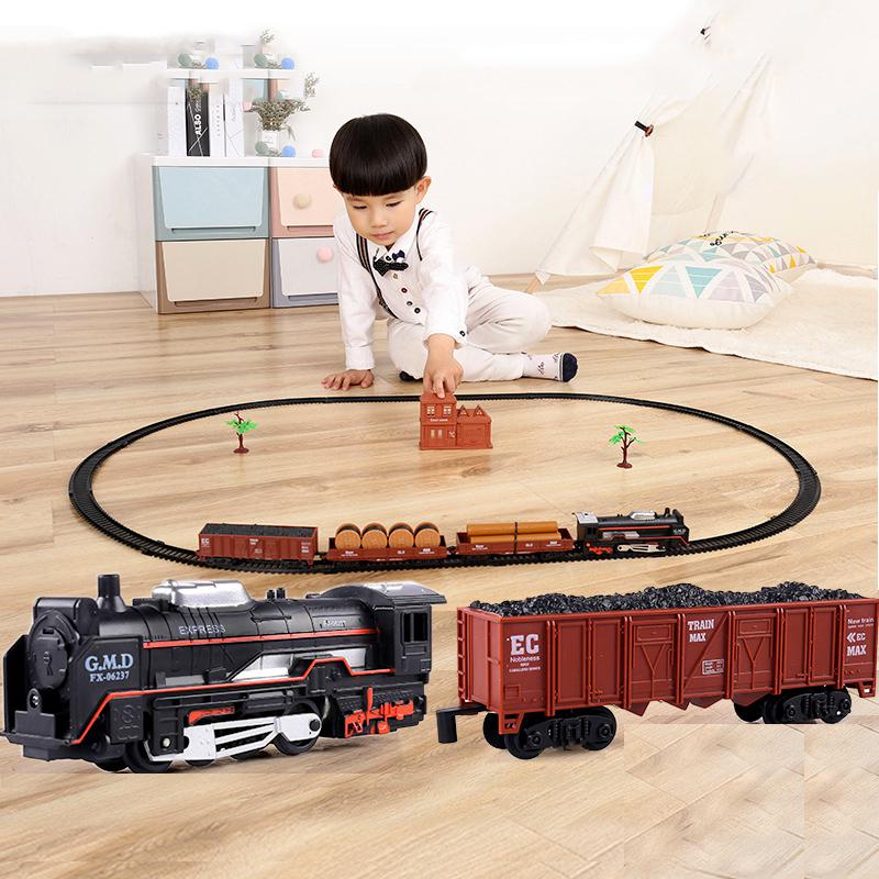 Electric Train Set with Track Layout for Kids by HitMyNeed
