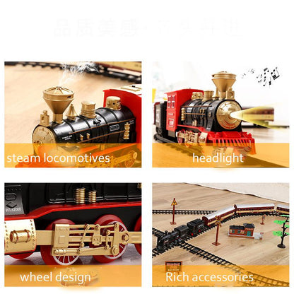 Electric Train Set with Track Layout for Kids by HitMyNeed