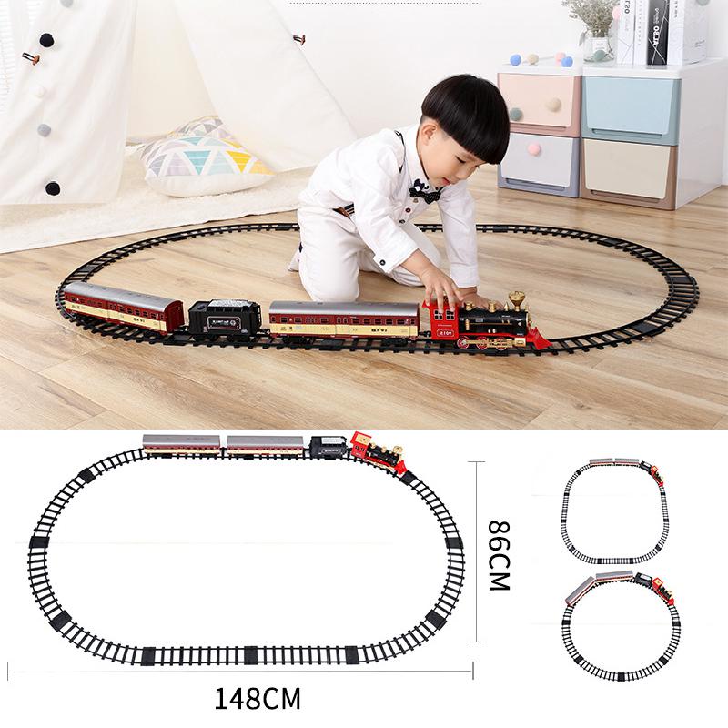 Electric Train Set with Track Layout for Kids by HitMyNeed
