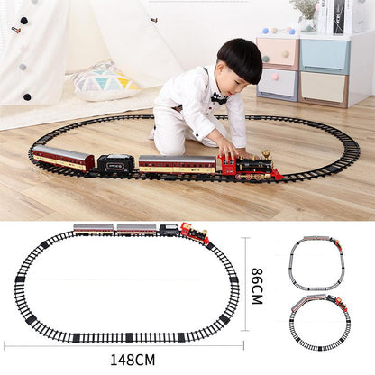 Electric Train Set with Track Layout for Kids by HitMyNeed