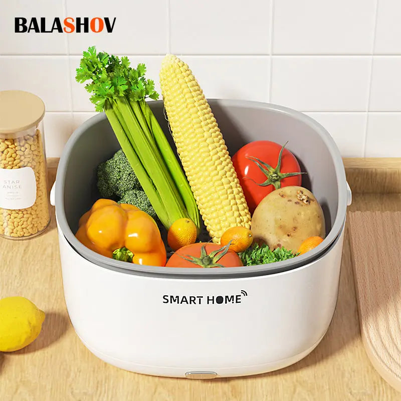 Electric Ultrasonic Fruit & Vegetable Washer Bucket by HitMyNeed