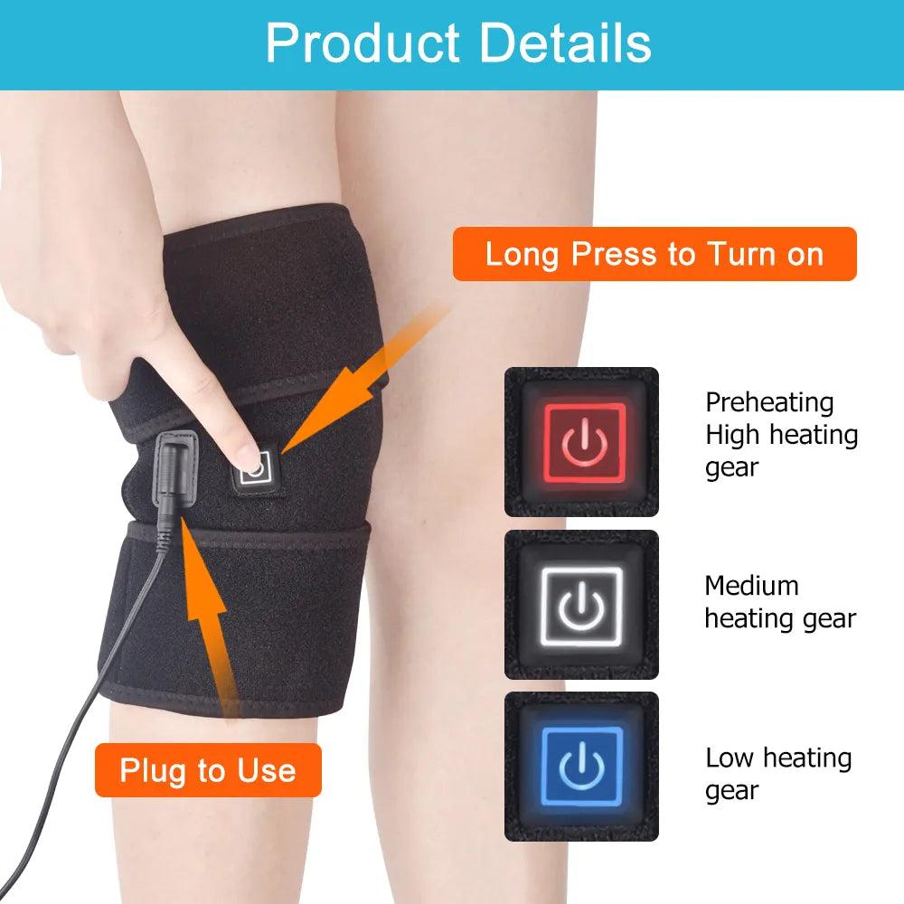 Electric USB Heated Knee Pad for Joint Pain Relief by HitMyNeed