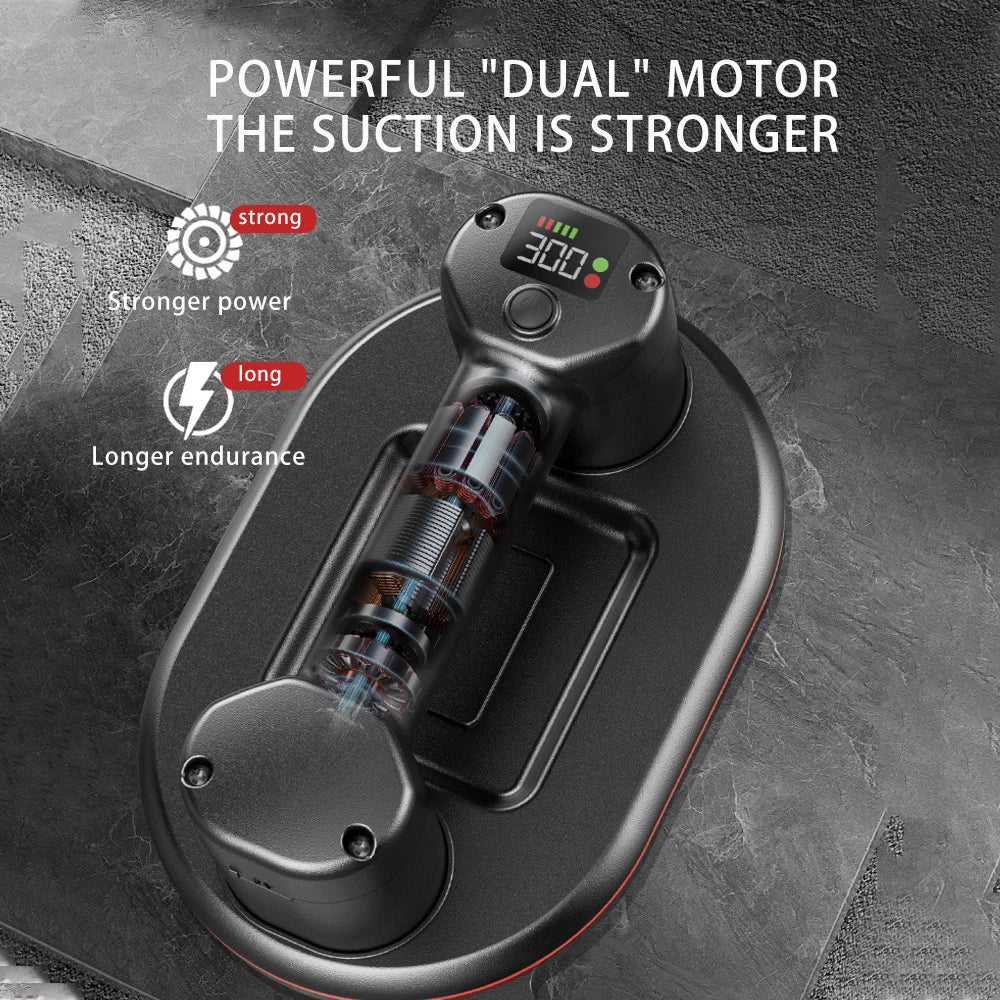 Electric Vacuum Suction Cup Lifter 300KG with Display by HitMyNeed