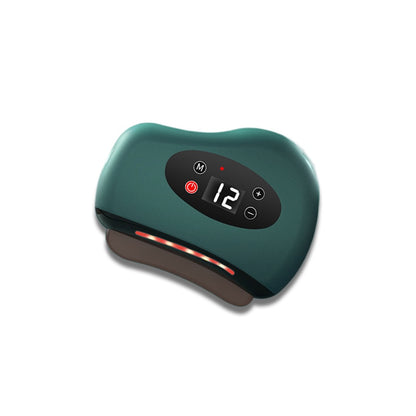 Electric Vibration Gua Sha Facial & Body Massager 12-gear-green by HitMyNeed