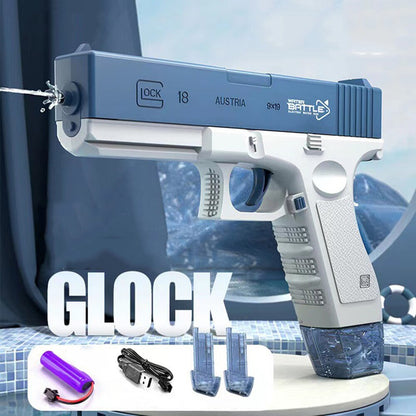 Electric Water Blaster Pistol with Tank for Kids stylea-blue by HitMyNeed