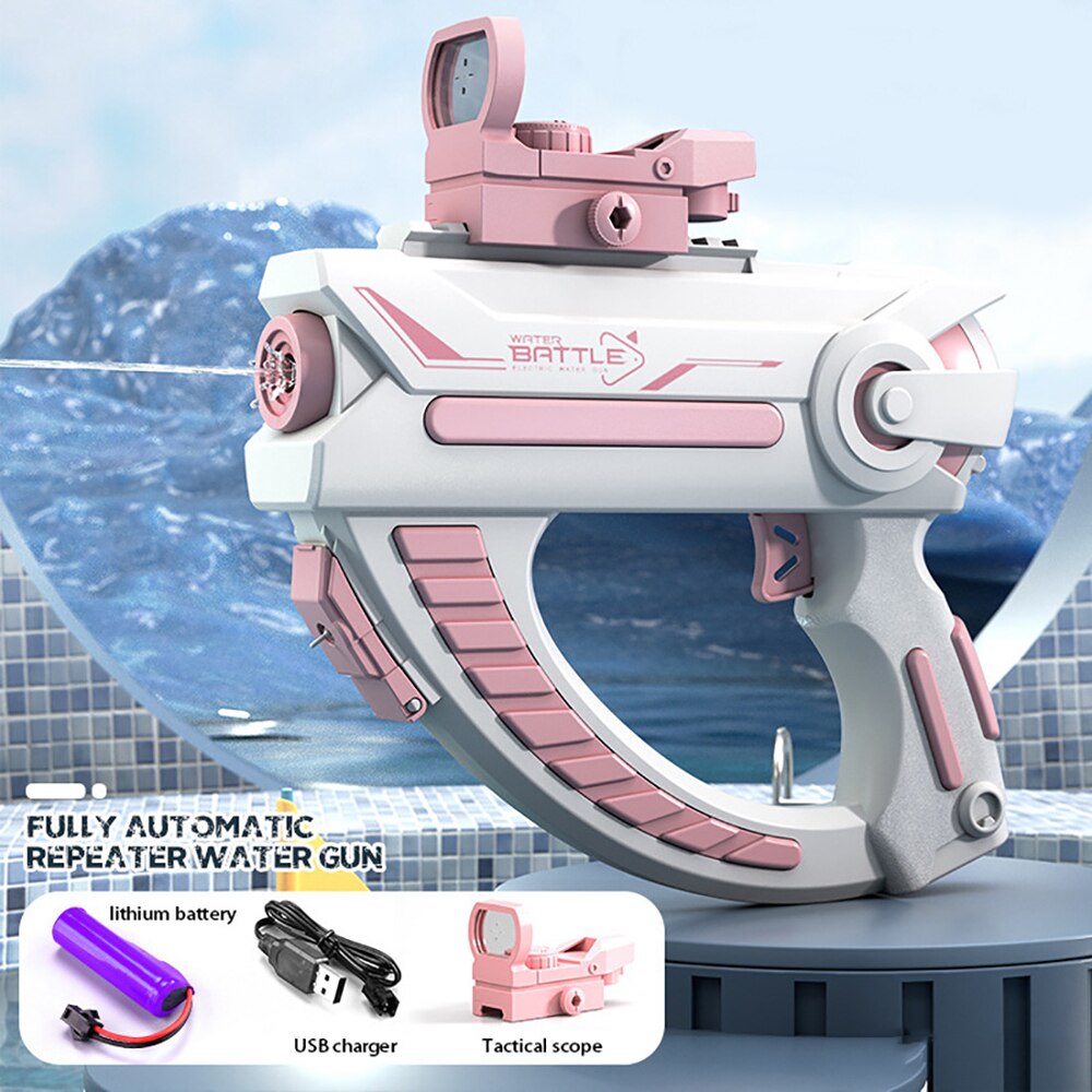 Electric Water Blaster Pistol with Tank for Kids stylec-pink by HitMyNeed