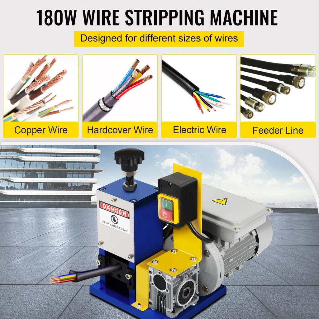 Electric Wire Stripping Machine 1.5-25mm 180W by HitMyNeed