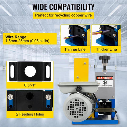 Electric Wire Stripping Machine 1.5-25mm 180W by HitMyNeed