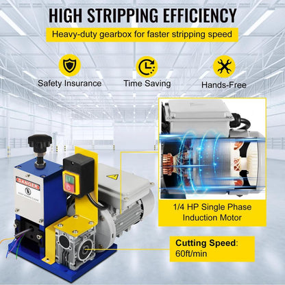 Electric Wire Stripping Machine 1.5-25mm 180W by HitMyNeed