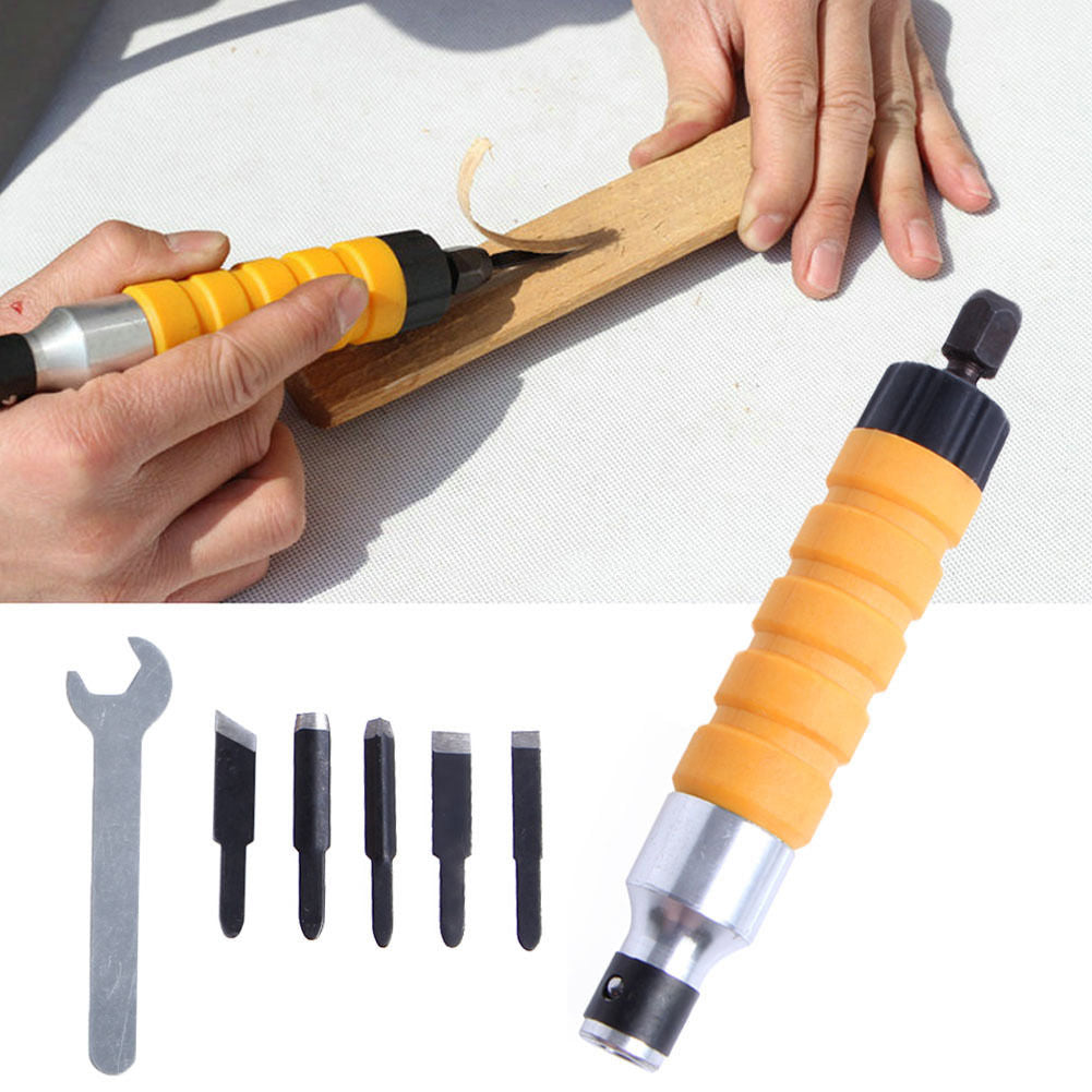 Electric Wood Chisel Carving Attachment Set by HitMyNeed