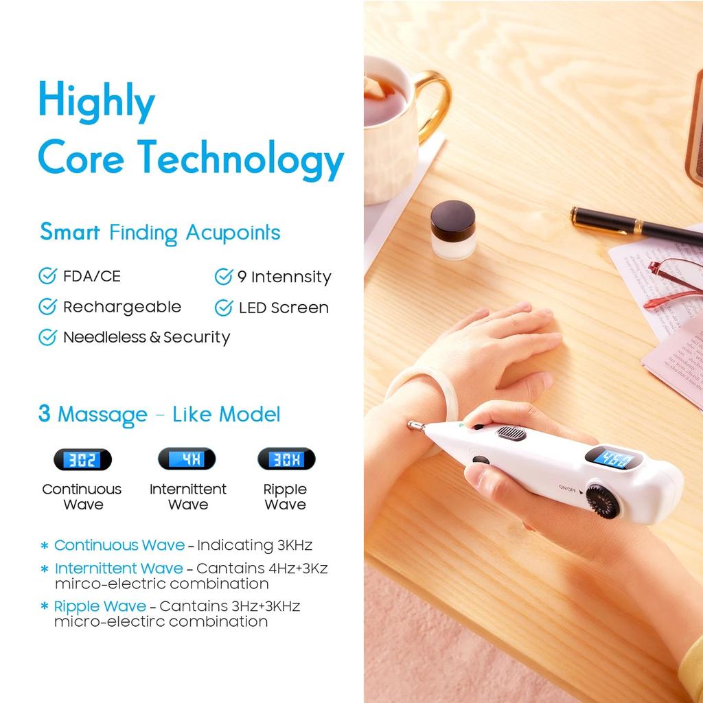 Electronic Acupuncture Pen for Targeted Pain Relief by HitMyNeed