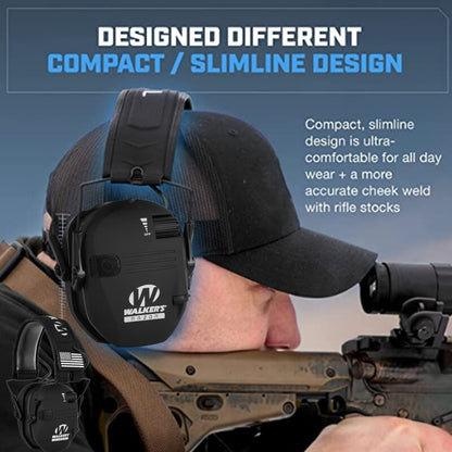 Electronic Shooting Earmuffs with Active Hearing by HitMyNeed