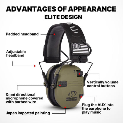 Electronic Shooting Earmuffs with Active Hearing by HitMyNeed