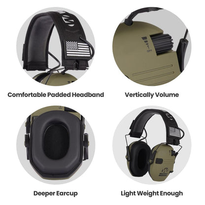 Electronic Shooting Earmuffs with Active Hearing by HitMyNeed