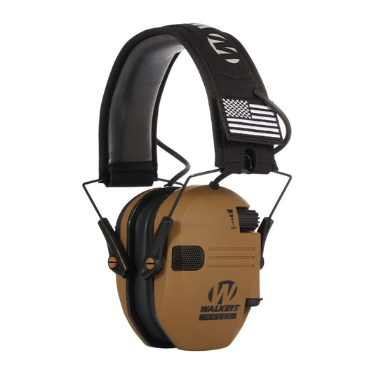 Electronic Shooting Earmuffs with Active Hearing brown by HitMyNeed