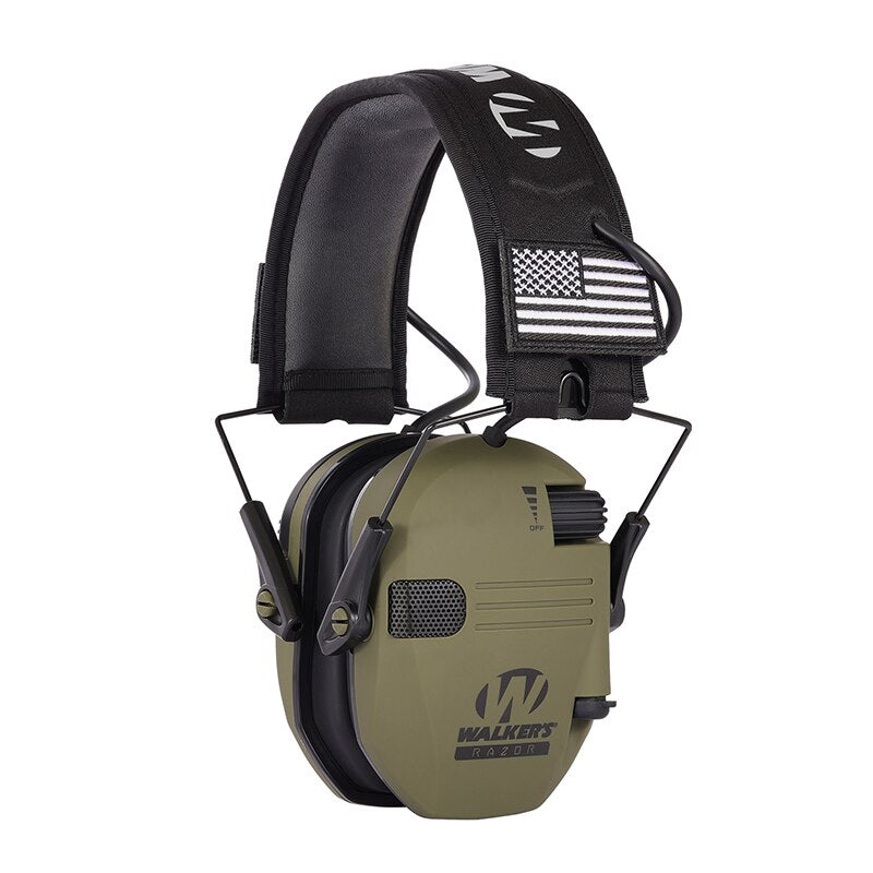 Electronic Shooting Earmuffs with Active Hearing green by HitMyNeed