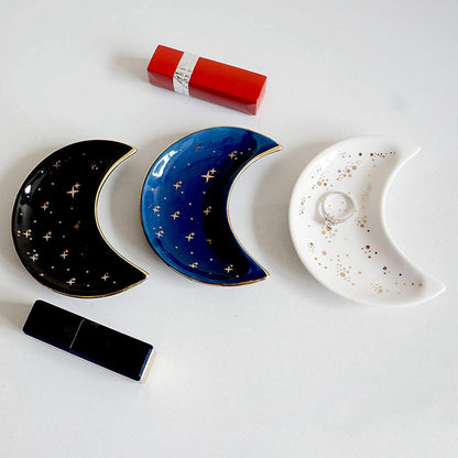 Elegant Ceramic Moon Jewelry Tray by HitMyNeed
