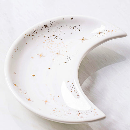 Elegant Ceramic Moon Jewelry Tray 2 by HitMyNeed