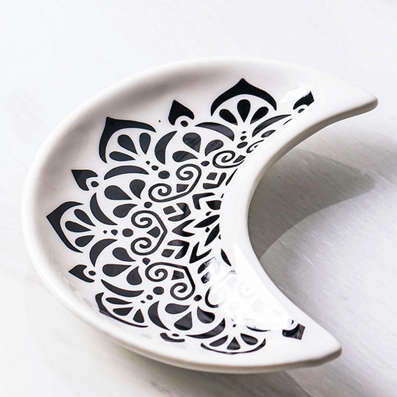 Elegant Ceramic Moon Jewelry Tray 3 by HitMyNeed