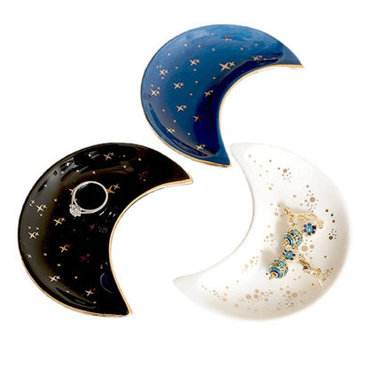 Elegant Ceramic Moon Jewelry Tray by HitMyNeed