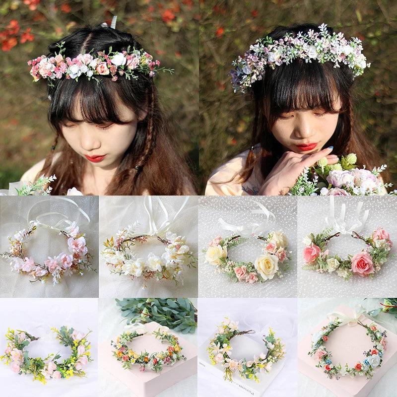 Elegant Floral Crown Headband for Weddings & Events by HitMyNeed