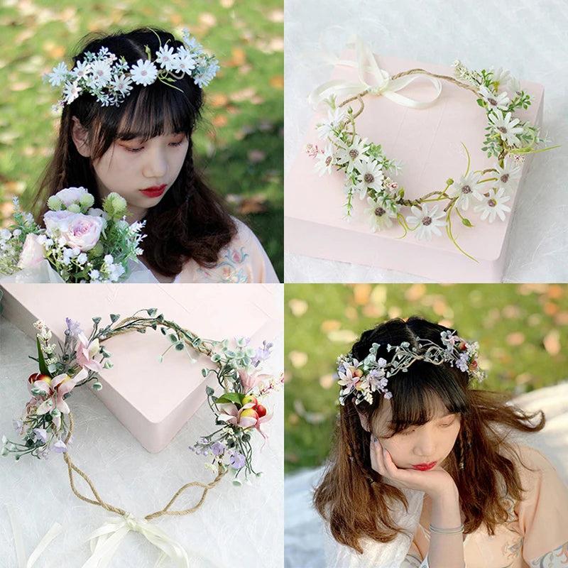 Elegant Floral Crown Headband for Weddings & Events by HitMyNeed