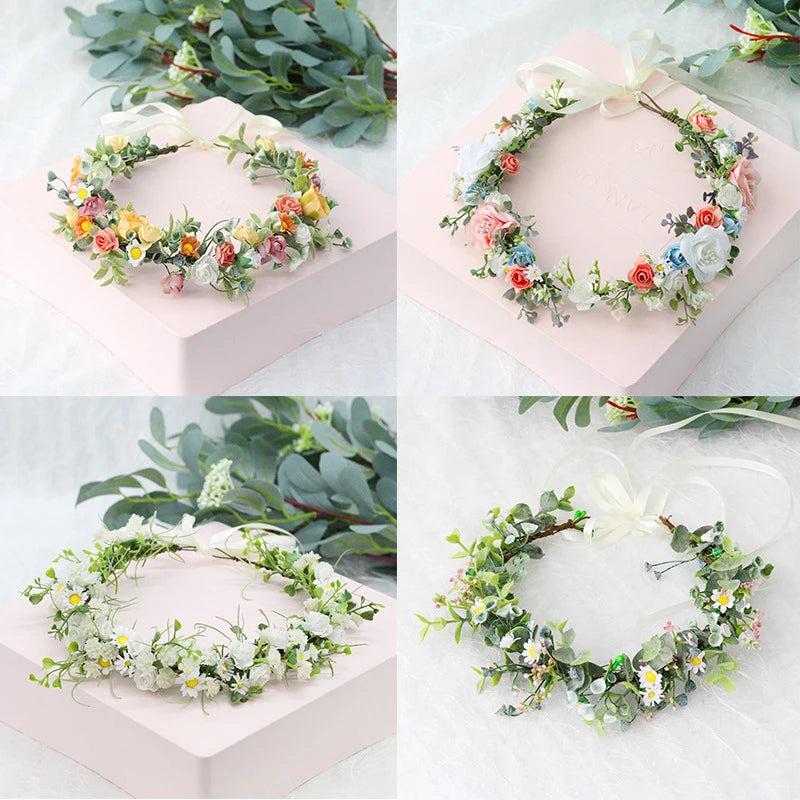 Elegant Floral Crown Headband for Weddings & Events by HitMyNeed