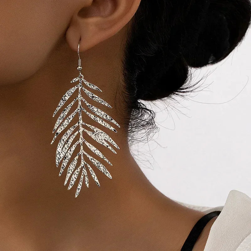 Elegant Leaf Drop Earrings for Women by HitMyNeed