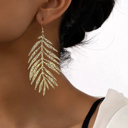 Elegant Leaf Drop Earrings for Women by HitMyNeed